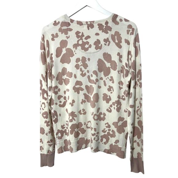 Daniel Rainn Jude Contrast Cuff Button Front Cardigan Pink Ivory Women's Large - Picture 2 of 12